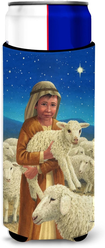 Caroline's Treasures Shepherd and His Sheep Michelob Ultra Koozies for Slim Cans, Multicolor