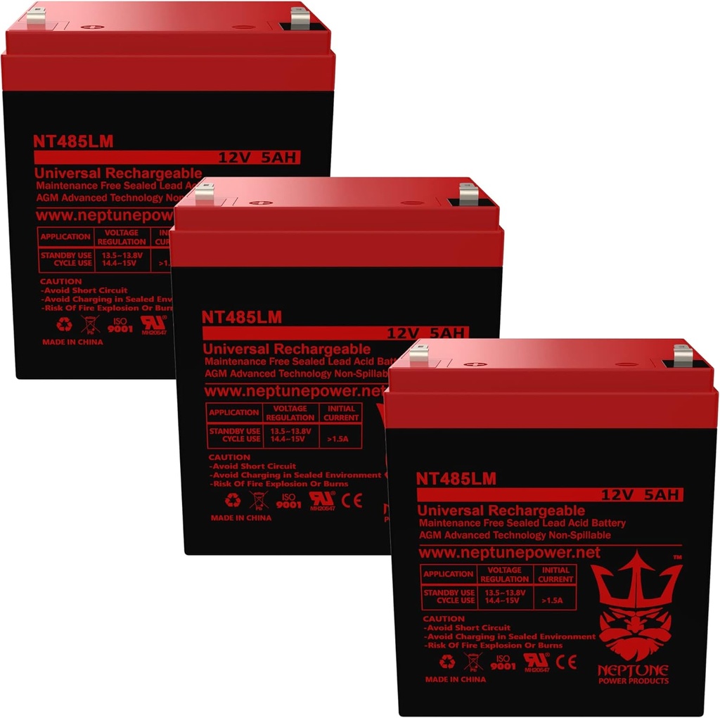 Neptune 485LM Replacement Battery Compatible with LiftMaster 485LM Garage Door - 3 Pack