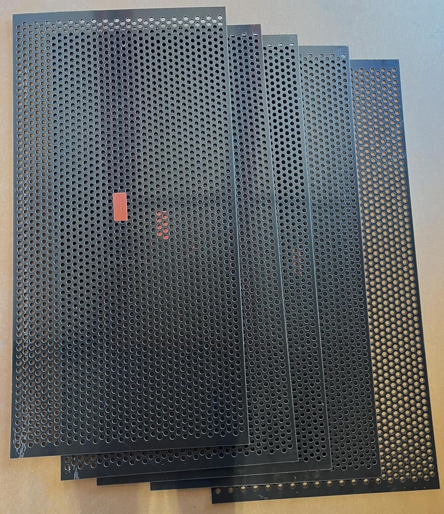Black Plastic Perforated Tiles, 2'x4' (2)