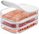 Refrigerator organizers and storage,deli Meat Container for Fridge,Stackable Food Storage Boxes with Lid for Cold Cuts,Bacon Lunch Meat Container for Refrigerator,3PCS,BPA Free