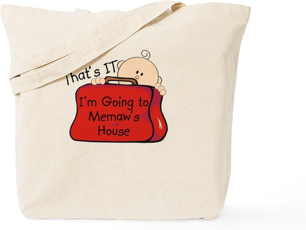 CafePress Going To Memaw's Funny Tote Bag Reusable Natural Beige Canvas Shopping Bag