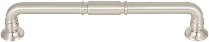 Kent Pull Color Brushed Satin Nickel - Top Knobs 6 5/16” Length Grace Coll Traditional Transitional Bar Handle Decorative Kitchen Drawer Cabinet Door Hardware Dresser Bathroom Metal Interior Home