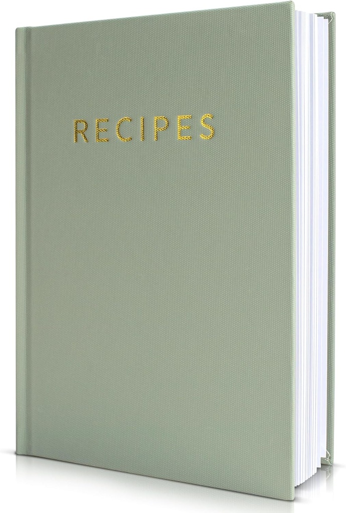 ZICOTO Aesthetic Blank Recipe Book with Waterproof Cover - The Perfect Recipe Notebook To Write In Your Own Recipes - Beautiful Blank Cookbook to Organize Your Recipes