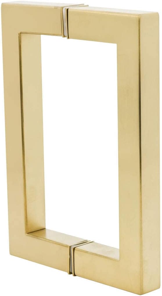 Shower Door Handle – Premium Satin Gold Shower Glass Doors – Stainless Steel Glass Door Handle – Durable and Sturdy Design – Installation Kit Included (Satin Gold, 6inch)