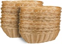 Yesland 16 Pack Plastic Oval Baskets, Food Storage & Fruit Basket, 8-3/4 x 6-1/4 x 2-3/4 Inches Basket Bin for Kitchen, Restaurant, Centerpiece Display