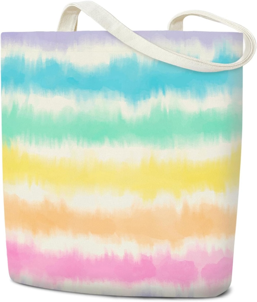 Canvas Tote Bag For Women Tie Dye Tote Bag Aesthetic Shopping Bag Funny Foldable Bag Reusable Tote Bag - A
