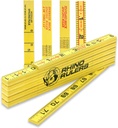 MARSHALLTOWN Rhino Rulers, Oversized Brick Spacing, Accurate Measurements, Easy-to-Close Folding Joint Design, Masonry Ruler, Weather Resistant, 6647