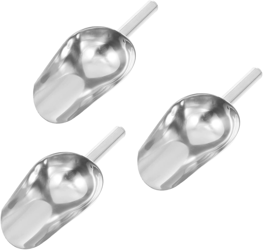 3pcs Stainless Steel Ice Shovel Multi-purpose Scoops for Ice Flour Sugar for Home Bar Buffet