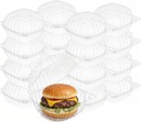 150 Pack Clear Thickening Plastic Hinged Take Out Containers Disposable Clamshell Food Cake Containers with Lids 5.9 x 5.9 x 3.3 inch for Dessert, Cakes, Salads, Pasta, Sandwiches