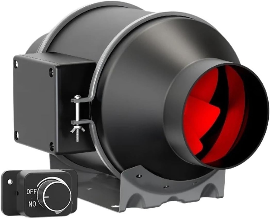 Ventilation Fan Inline Duct Fan Exhaust Fan EC Fresh Air System With Speed Control Household(KC100 Rotary switch)