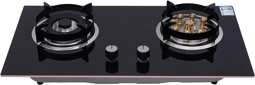 Propane Gas Cooktop Tempered Glass Auto-Ignition Gas Burner Stove portable gas stove Camping Burner for Outdoor RV Camping Apartment Cooking (2 Burner)