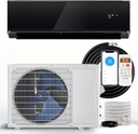 SIMOE 12,000BTU Mini Split Air Conditioner& Heater, 22 SEER2 Wall-Mounted Ductless AC Unit Cools Rooms up to 750 Sq. Ft, Compatible with Alexa, Inverter AC with 1 Ton Heat Pump, Black