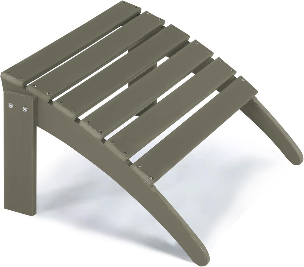 Adirondack Footrest Outdoor Weather Resistant Adirondack Footrest, Ottoman, Chair Companion, Folding Footstool for Patio, Pool, Garden, Backyard & Lawn (Dark Brown)