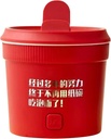 Hot Pot Electric, Rapid Noodles Cooker, Stainless Steel Electric Pot 1 Liter, Perfect for Ramen, Egg, Pasta, Dumpling, Oatmeal with Temperature Control and Keep Warm Function (Red)