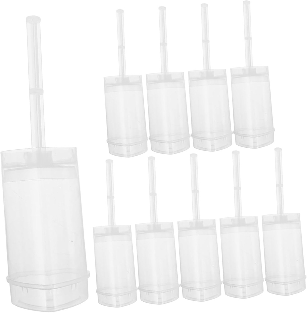 PRETYZOOM 10pcs Heart Shape Push Pop Molds Fondant Cake Pop Reusable for Birthday Wedding