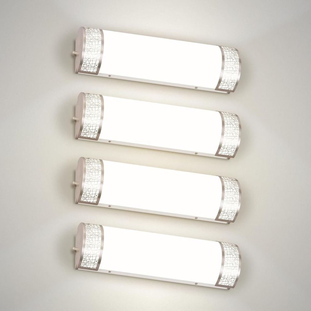 ASD 18 Inch LED Bathroom Vanity Light, 5CCT 2700K-5000K 20W, Dimmable Bathroom Light Fixtures, Modern Vanity Lights for Bathroom Lighting Fixtures Over Mirror, Wall Light Bar, Brushed Nickel, ETL, 4P