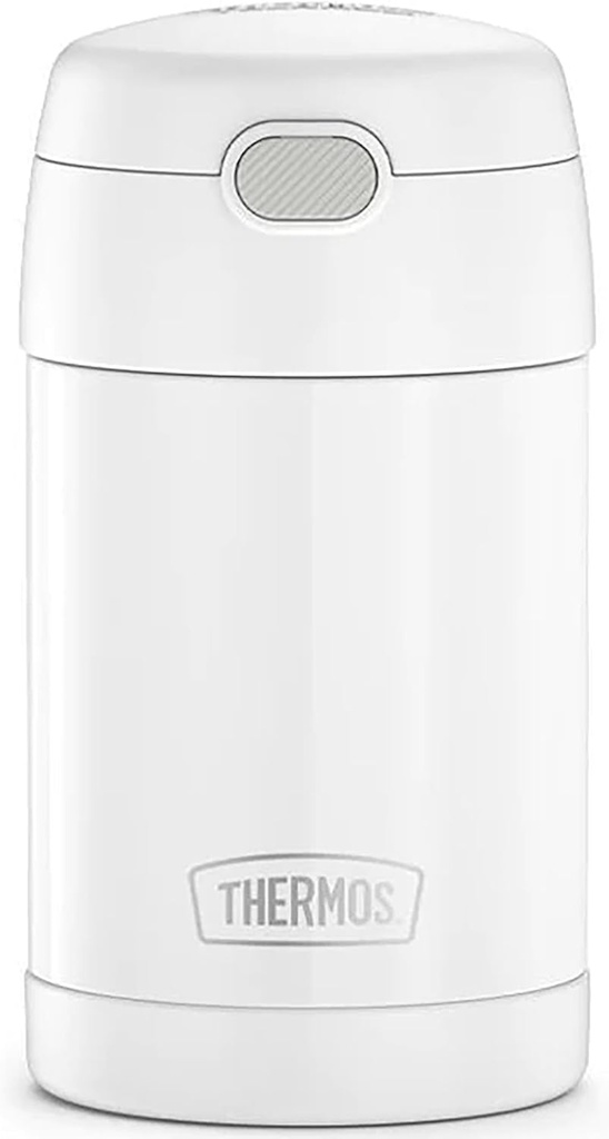 Thermos 16 oz. Vacuum Insulated Stainless Steel Food Jar with Spoon - White