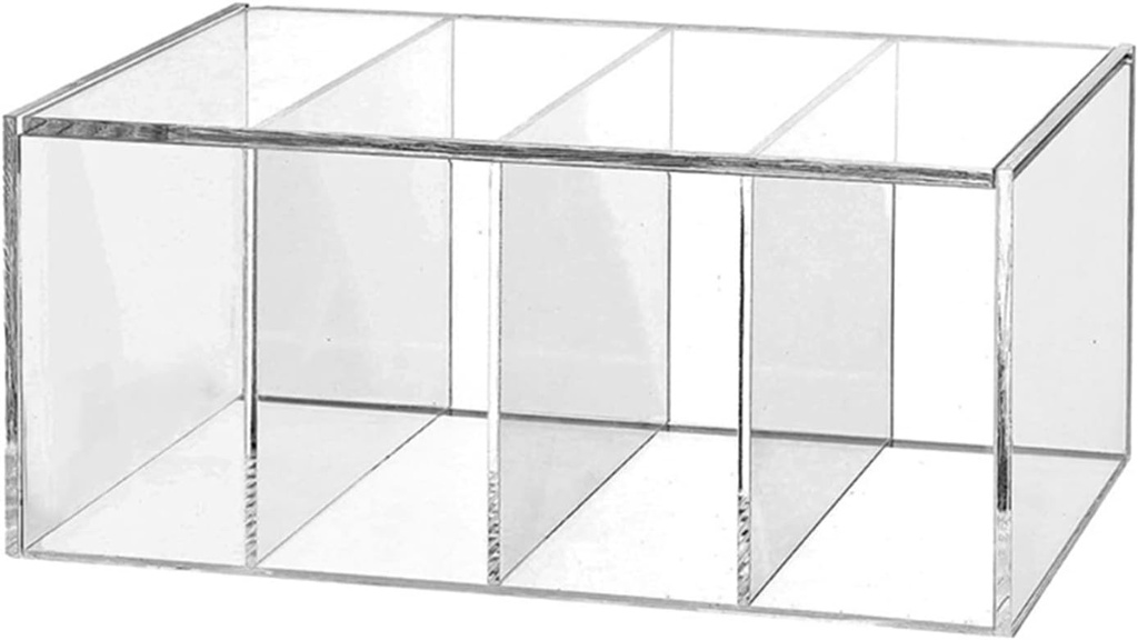 Clear Acrylic Coffee Capsule Holder 4 Compartment K Cup Box Tea Bag Storage Organizer Coffee Bar Accessories Kitchen Storage