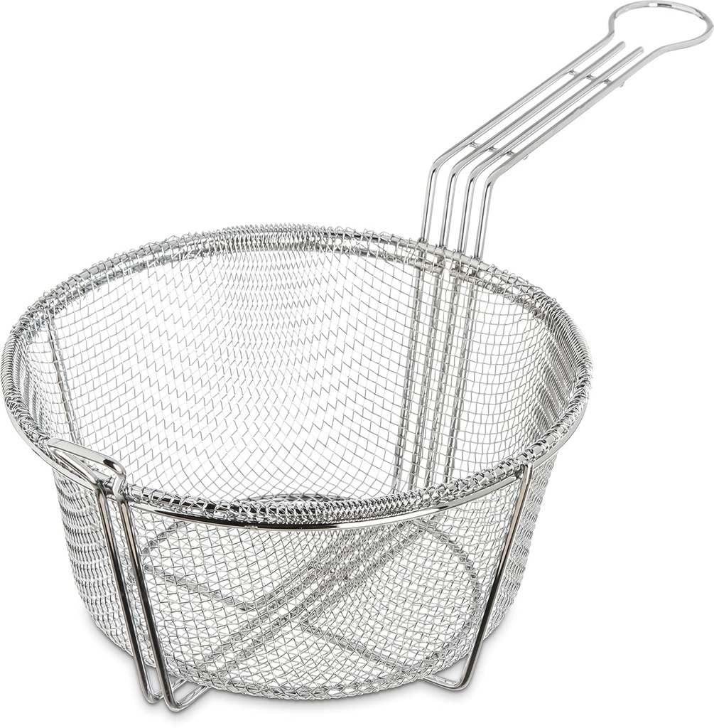 Carlisle FoodService Products 601000 Chrome Plated Nickel Steel Mesh Fryer Basket, 8-3/4" Diameter x 4-3/4" Depth (Case of 12)