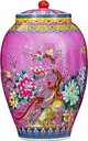 Food Dispensers Highly Sealed Rice Bucket With Lid, Household Moisture-proof Ceramic Rice Cylinder, Kitchen Large-capacity Grain Container, Home Decoration (Color : Pink, Size : 10KG)