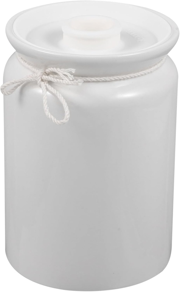 Ceramic Canister Lid Spice Storage Jar for Sugar Salt and Seasonings Airtight Design for Kitchen Organization and Food Freshness