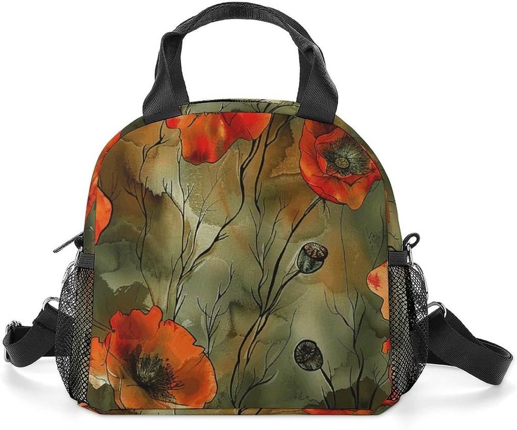 Insulated Lunch Bag for Women Green And Dark Brown Lunch Bags for Men Lunchbox Reusable Lunch Boxes