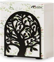 YAJIACLONE Tree of Life Black Metal Napkin Holder for Table,Napkin Holders for Paper Napkins with Sturdy & Quality Material, Cushioned Base, Unique Thanksgiving Day Gift.