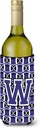 Caroline's Treasures CJ1068-WLITERK Letter W Football Purple and White Wine Bottle Hugger Bottle Cooler Sleeve Hugger Machine Washable Collapsible Insulator Beverage Insulated Holder