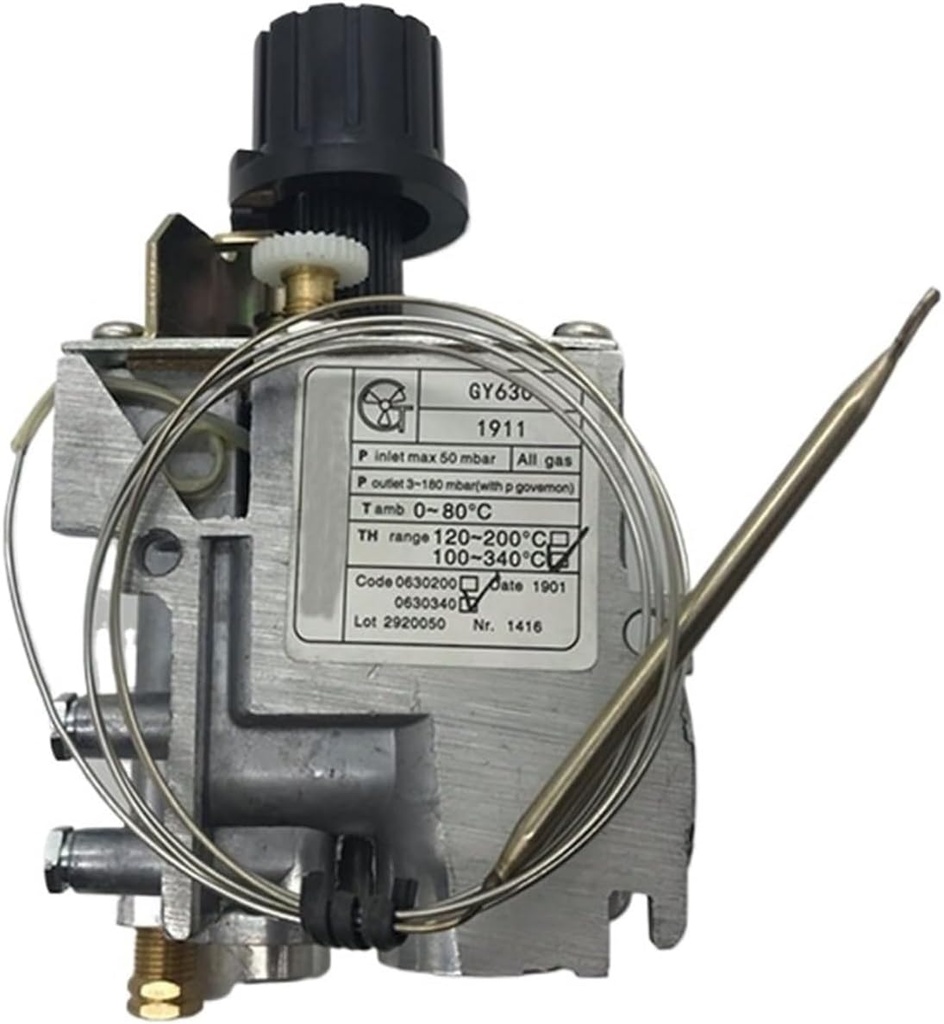 GY 630 Gas Valve Space Heater Thermostat Temperature Range 100-340℃ for Gas Stoves Oven