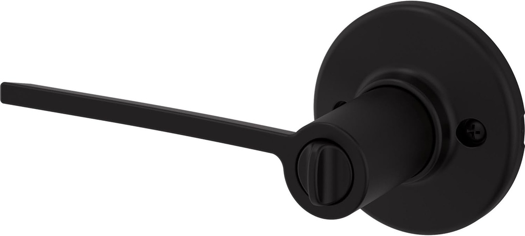 Kwikset Ladera Matte Black Keyed Entry Lever 2-3/4 in.