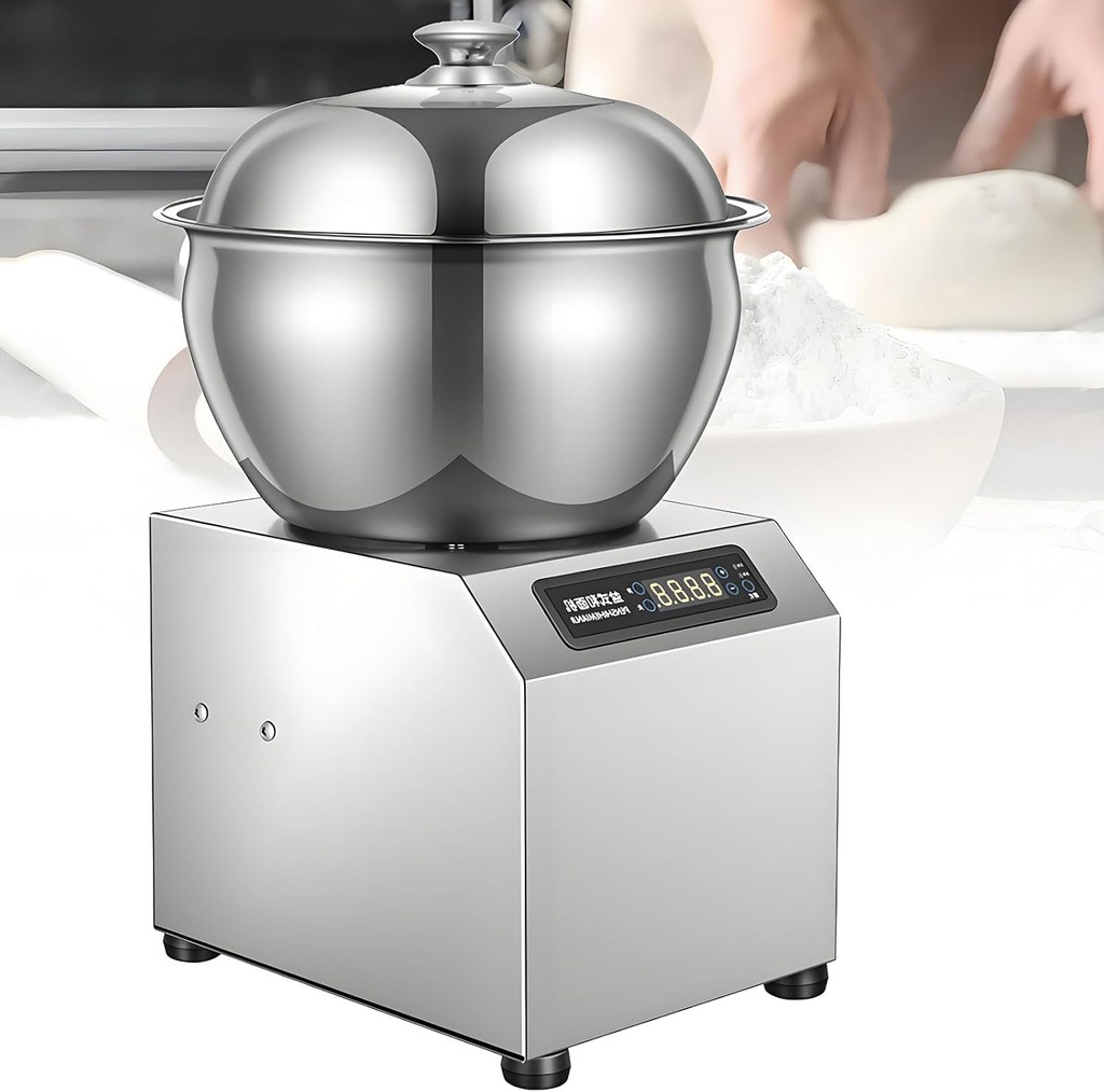 1500W/1800W Commercial Dough Mixer with Stainless Steel Bowl,Household Dough Maker for Making Bread Dough & Pizza Dough,with Touch Panel,Clear Lid 5kg