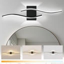 Modern Led Wall Sconce, 24inch Dimmable Barthroom Vanity Light Over Mirror 24W Wall Light Fixtures Stair Lights Wall Lamp for Bedroom Bedside Livingroom Hallway Hotel 3 Color Change