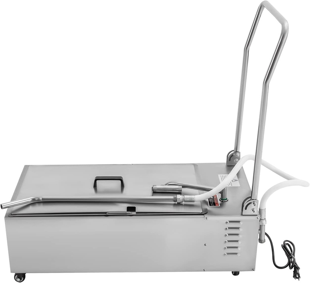 Commercial Mobile Fryer Filter Machine, 370W 110V 55L/14.53 Gallon Oil Filtration System, Oil Pump Flow 2.64 Gallons Per Minute (Style 2)