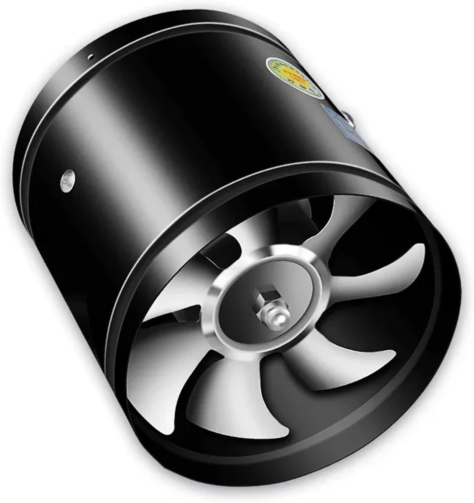 Ventilation Fan, 10/12inch Duct Fan Air Ventilator Metal Pipe Ventilation Exhaust Extractor Kitchen Wall Powerful Booster Industrial for Vent Bathroom, Kitchen(12inch 125W)