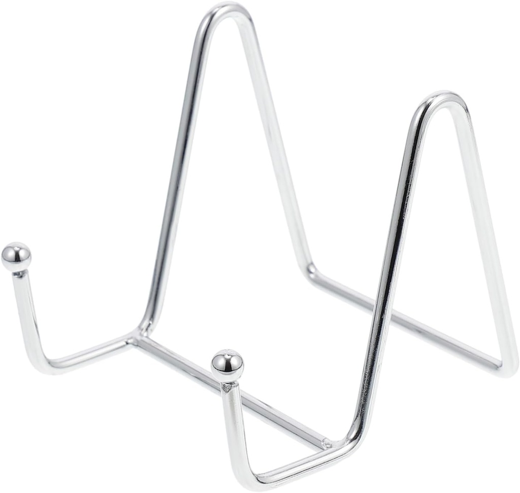 Simple Iron Display Holder for Plates Books Sturdy Picture Rack Stand for Office Kitchen Home Decor Multi-functional Easel for Photos and Collections