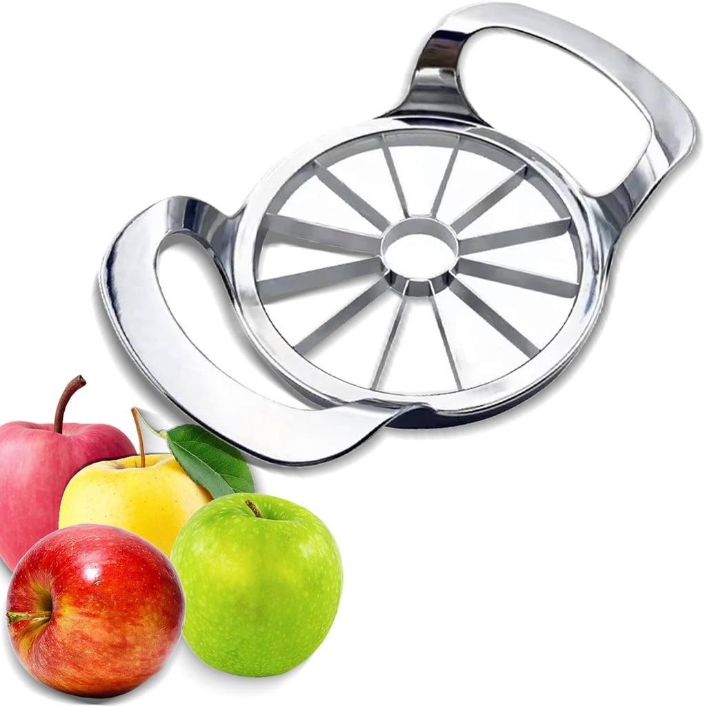 Apple Slicer and Corer - 12 Blade Extra Large, Stainless Steel Apple Cutter - Heavy Duty, Easy to Use, Kitchen Tool
