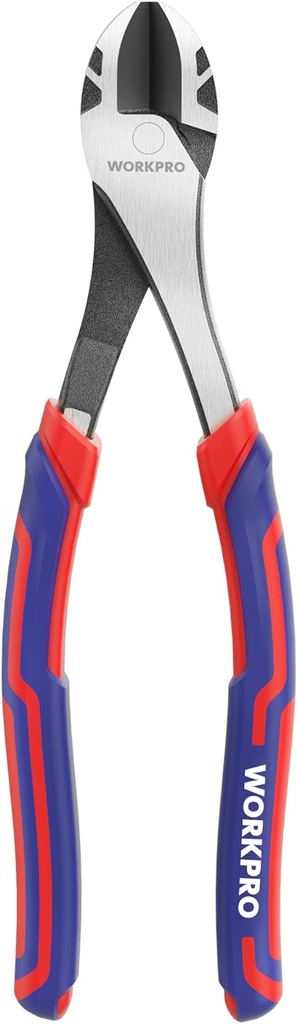 WORKPRO 8 Inch High Leverage Diagonal Pliers, Wire Cutters Heavy Duty in CRV Steel, Diagonal Cutters for Cutting Wires