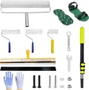 Self-Levelling Cement Tool Kit, Epoxy Floor kit, Spike Roller for Self Leveling, Paint Roller, Epoxy Shoes Spikes, Concrete Tools, Epoxy Roller, Floor Leveling Tools (Advanced)