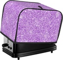 Oven Cover Kitchen Bread Machine Protector,2 Slice Toaster Cover For Home,Kitchen Small Appliance-Lilac Glittering