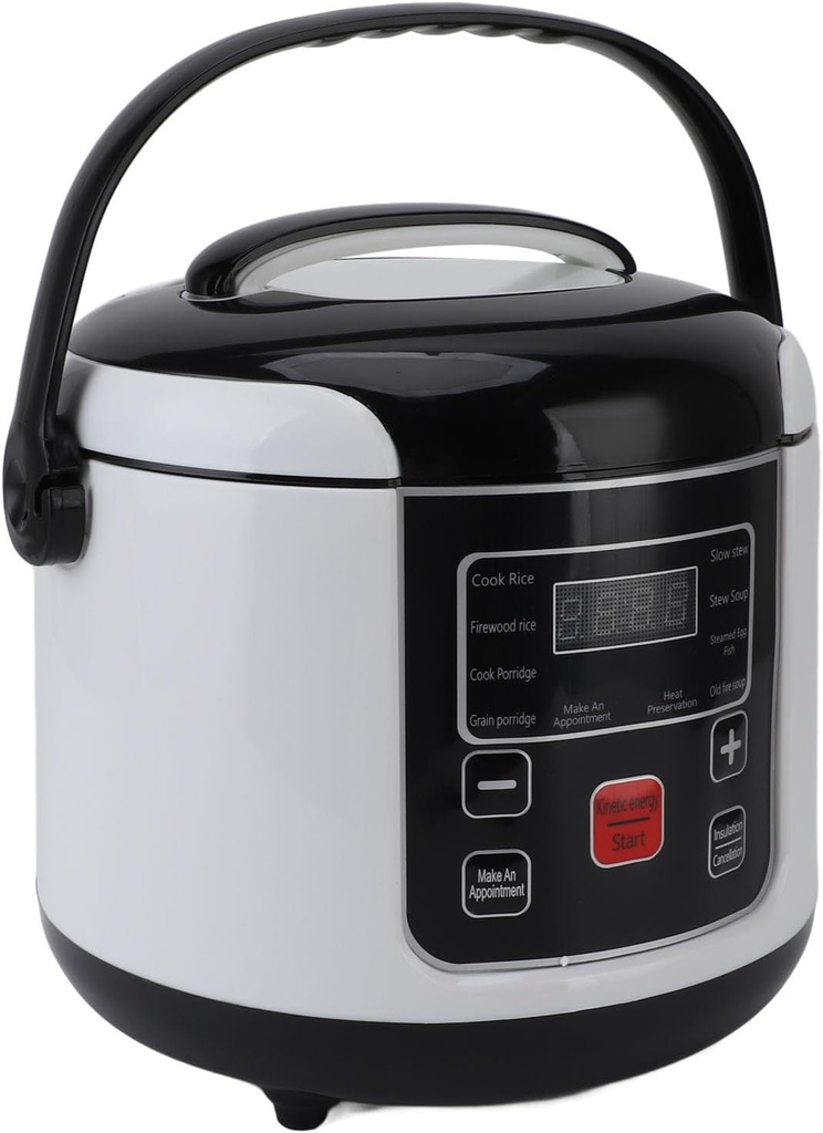 ZJchao Rice Cooker, Small Mini Rice Cooker Mini with 24V 200W 2L Multifunctional Portable Small Travel with Inner Pot Steam Basket for Car Grains Oats