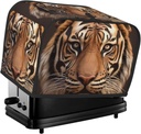 2 Slice Toaster Cover with Pocket Universal Size Toasters Dusts Covers 3D Tiger Head Bread Machine Cover & Protection Bread Machine Protector Small Kitchen Appliance Covers