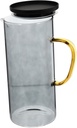 Glass Water Pitcher Lid Heat-Resistant Cold Water Kettle Sturdy Glass Juice Jug for Iced Tea and Beverages 1.5L Capacity for Home and Fridge Use