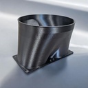 ASIC Shroud - Dual 120mm Fans to 6" Duct Antminer Shroud | PETG Carbon Fiber