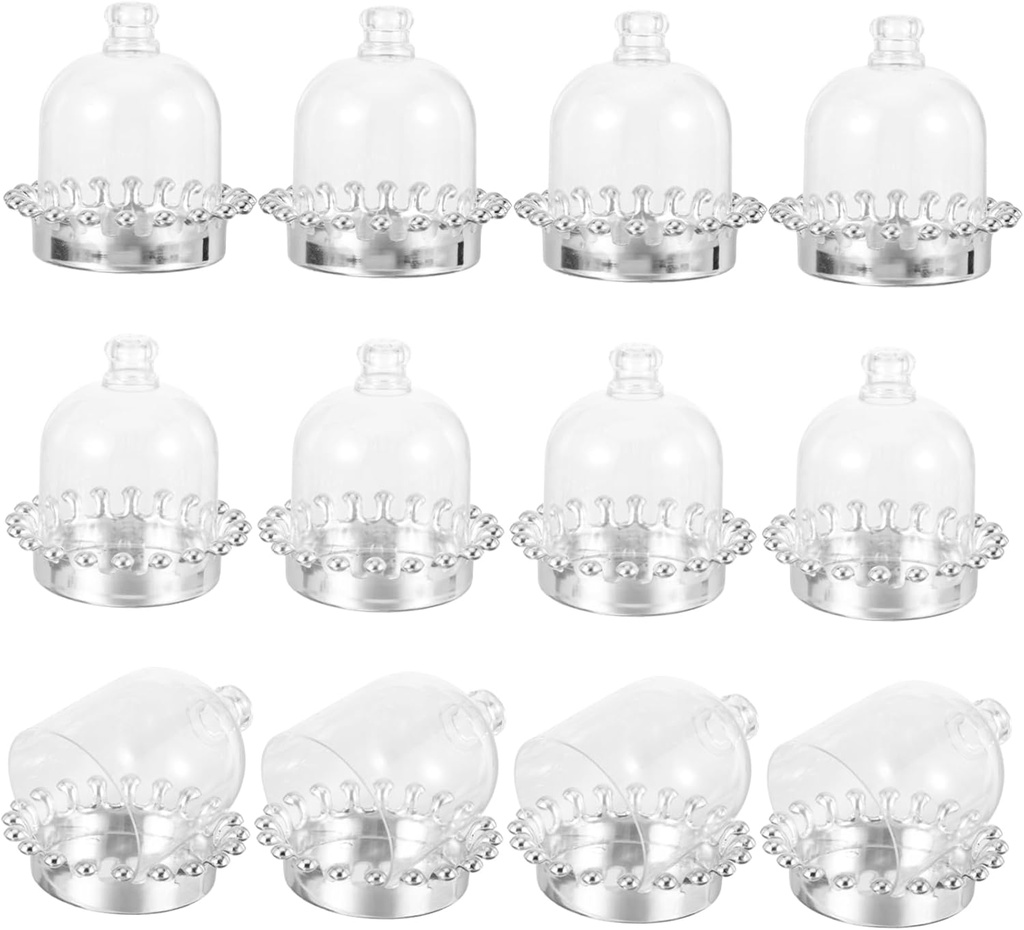VOSAREA 12pcs Cupcake Tray Wedding Candy Box Cake Stand Cover Cake Stand Dome Multi-purpose Dessert Display