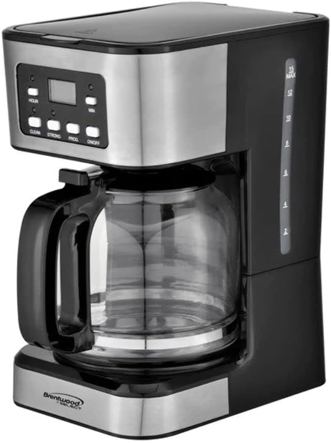 Brentwood Appliances BTWTS222BK 12-Cup Digital Coffee Maker, One Size, Black