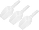 3pcs Acrylic Ice Scoops Food Shovels for Flour Cereal Ergonomic Handle for Parties Buffets and Home Use Elegant Design Dishwasher