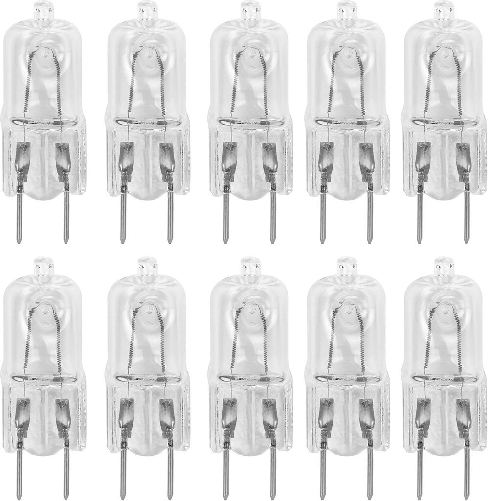 10 Pack-G8 25W 120V Halogen Specialty Lighting Light Bulbs JCD Type 25 Watt T4 G8 Puck Lamp 120 Volt Microwave Oven Stove Top Kitchen Appliance Replacement Lighting Bi Pin Clear Lens