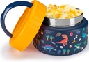 Charcy 8oz Thermo for Hot Food Kids, Wide Mouth Leak-Proof Soup Thermo, Insulated Food Jar for 4h Hot and 6h Cold - Blue Dinosaur D