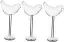 3Pcs Bird Shaped Cocktail Glasses Unique Wine Goblets Decorative Glassware for Home Bar Iridescent Finish for Parties and Celebrations