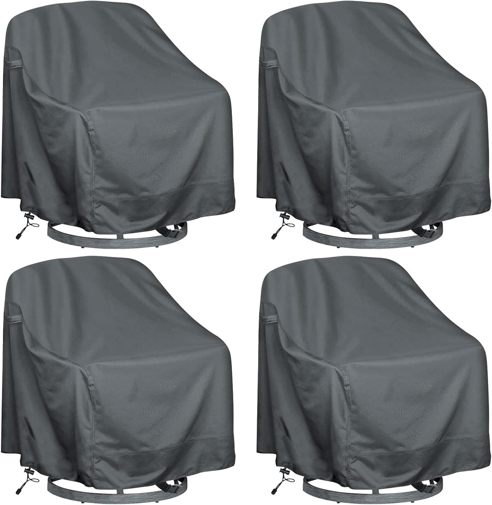 Outdoor Swivel Lounge Chair Cover 4 Pack,Waterproof Heavy Duty Outdoor Chair Covers, (33" W X 35" D X 38.5" H) Patio Furniture Cover